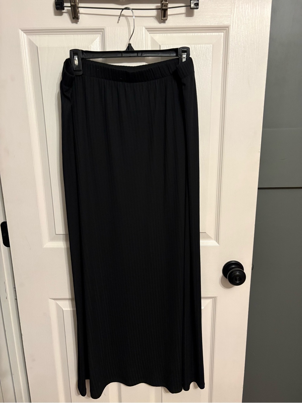 LuLaRoe Black Pleated Maxi Skirt with Elastic Waist